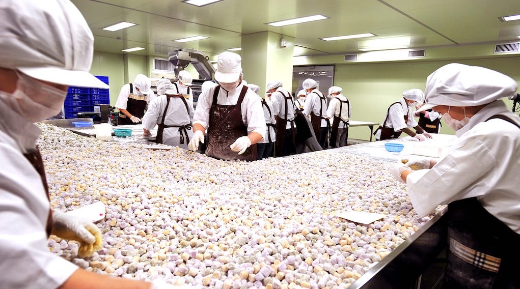 Taro ＆ Sweet Potato Balls Manufacturing Room